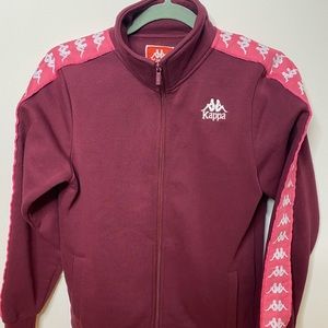 KAPPA ZIP-UP SWEATSHIRT (MAROON AND PINK)